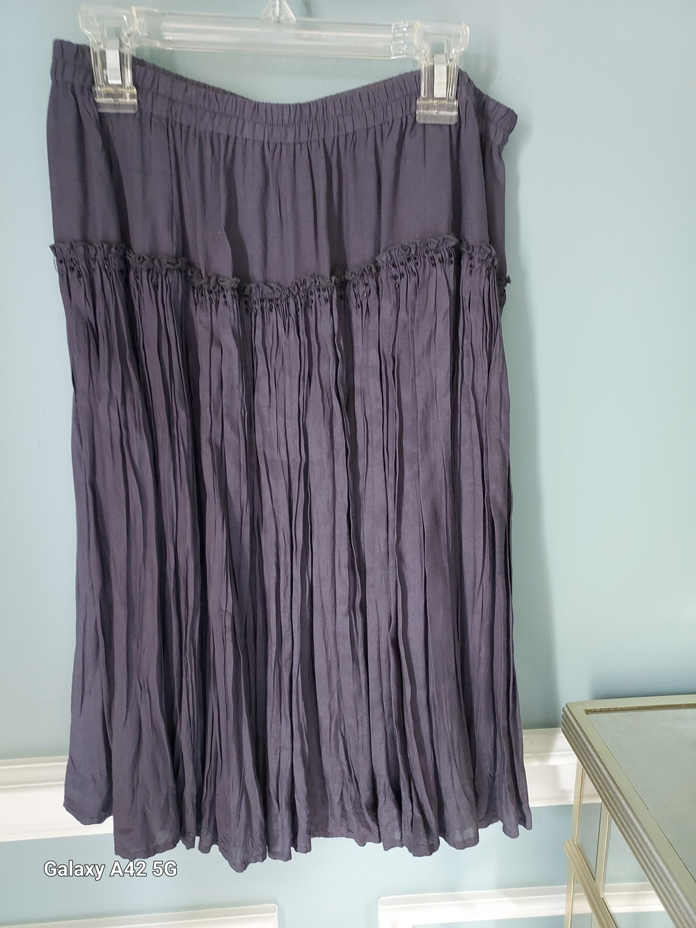 Massimo Pleated Midi Skirt in Plum